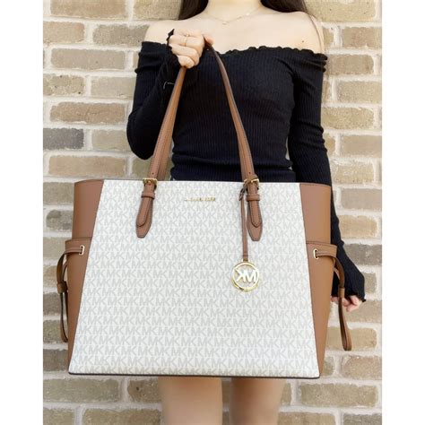 michael kors jet set travel top zip tote vanilla|jet set tote bag.